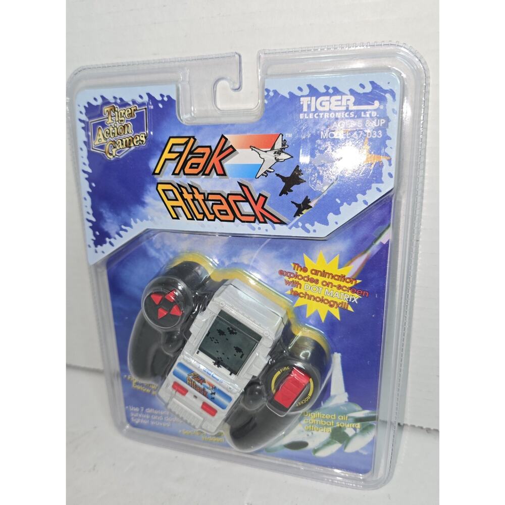 Rare Vintage 1998 Tiger Electronics Flak Attack Handheld Game New Sealed
